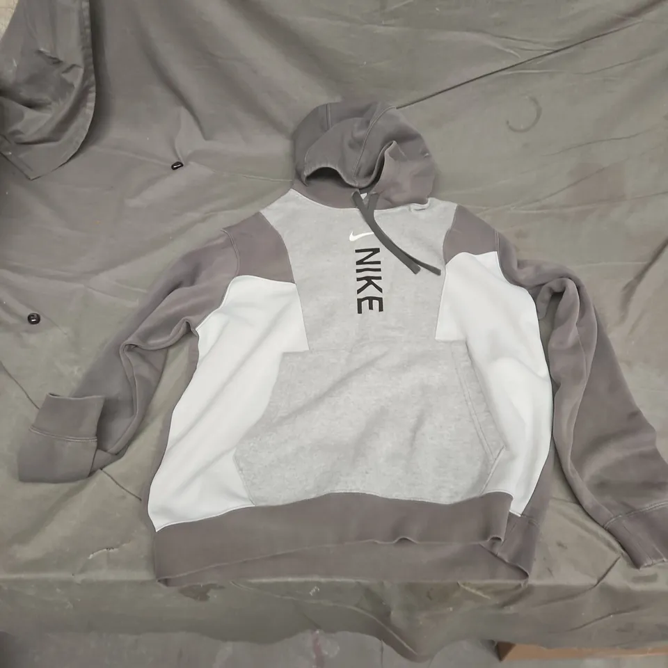NIKE HOODIE – GREY/CHARCOAL, UK M (MEDIUM)