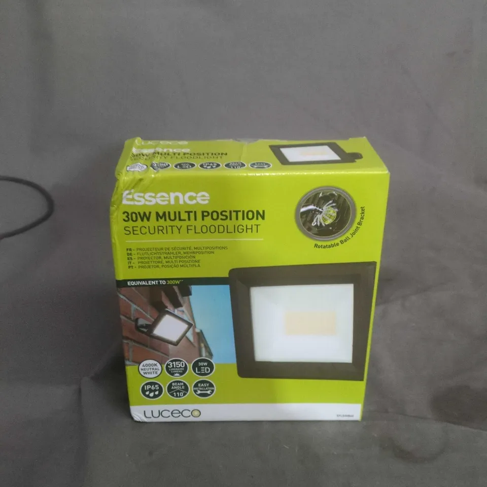 ESSENCE 30W MULTI-POSITION SECURITY FLOODLIGHT – BOXED (LUCECO)
