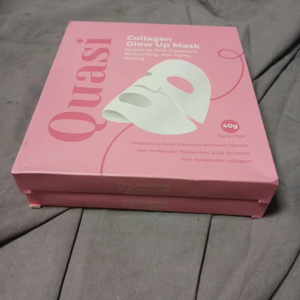 COLLAGEN GLOW UP MASK – PINK SHEET MASK, 40G (4 MASKS/BOX) 2 BOXES .