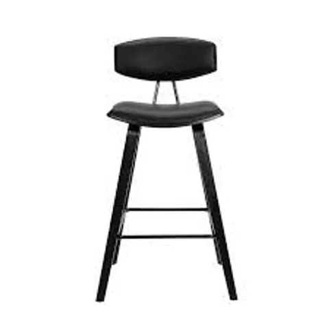 BRAND NEW BOXED FOX 26 BARSTOOL BLACK PU/BLACK WOOD FRAME