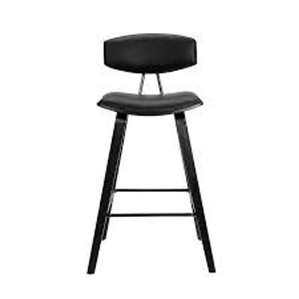 BRAND NEW BOXED FOX 26 BARSTOOL BLACK PU/BLACK WOOD FRAME