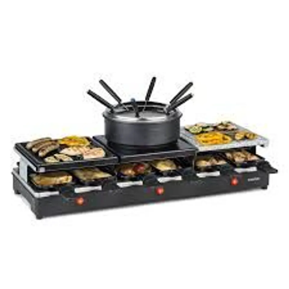 BOXED KLARSTEIN RACLETTE AND FONDUE SET