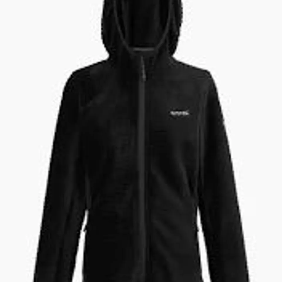 BRAND NEW REGATTA WOMENS ENDRA HOODED FLEECE JACKET IN BLACK - UK SIZE 10