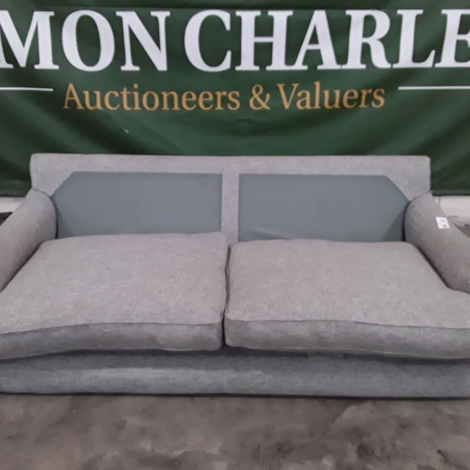 QUALITY DESIGNER 2 SEATER SOFA - GREY FABRIC