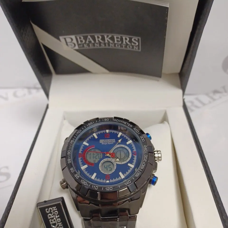 BARKERS OF KENSINGTON MEGA SPORT BLUE WATCH 