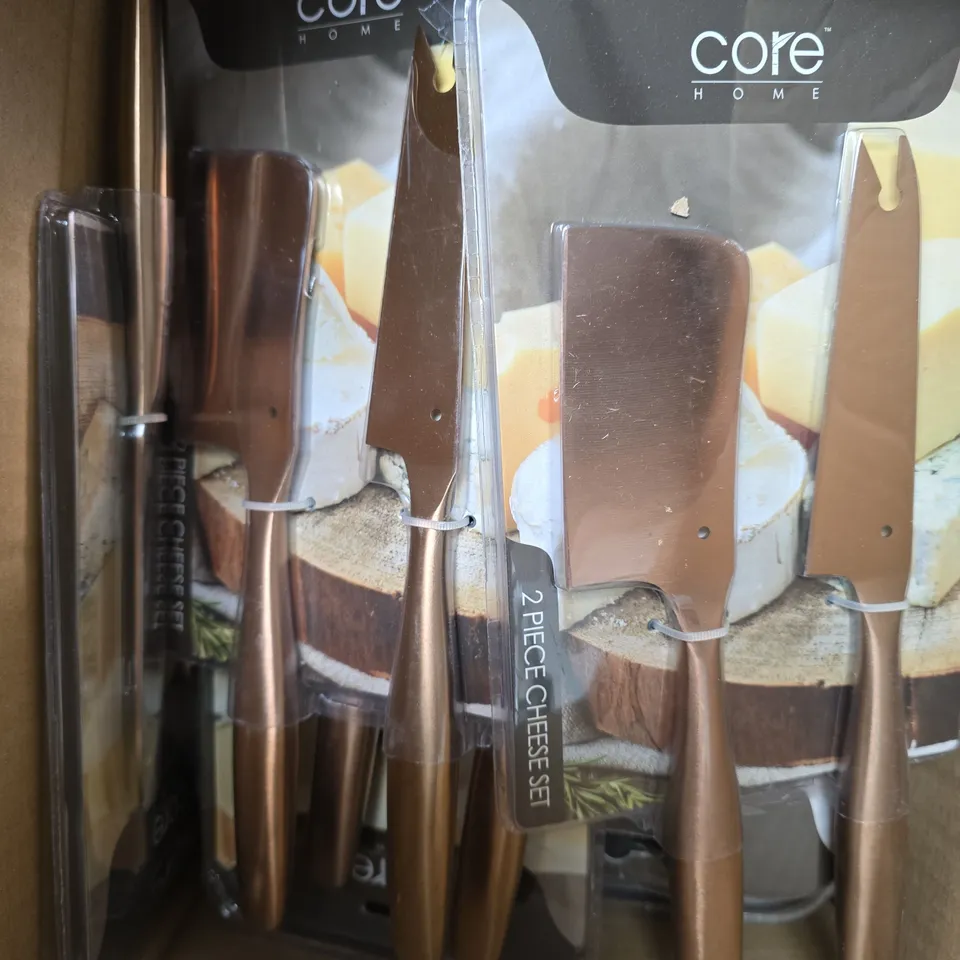 BOX OF CORE HOME CENTURY CHEESE KNIVES SETS