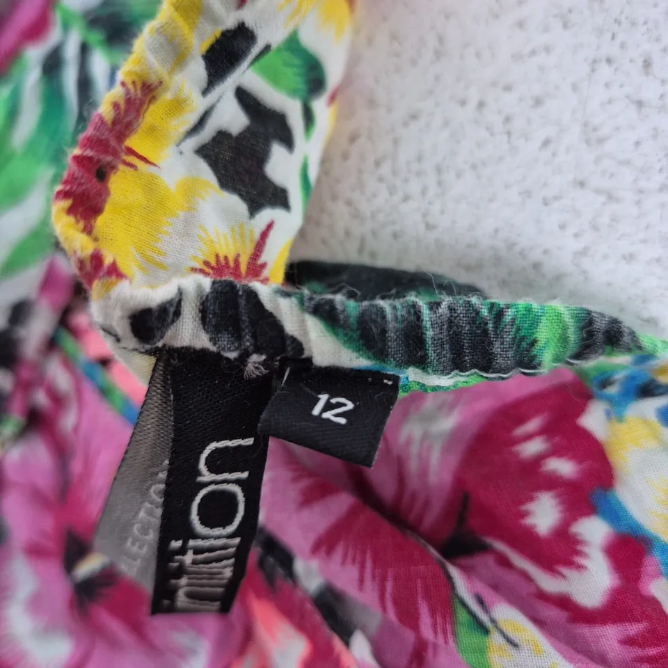 WOMEN'S TROPICAL FLORAL DRESS – UK SIZE 12
