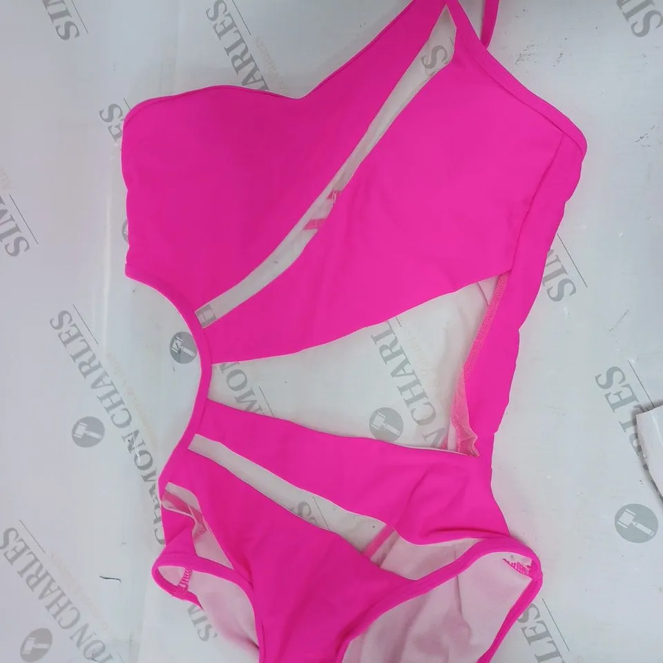 HOT PINK ONE STRAP SWIMSUIT