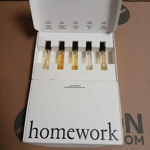 HOMEWORK FIVE ELEMENTS FRAGRANCE DISCOVERY SET – BOXED