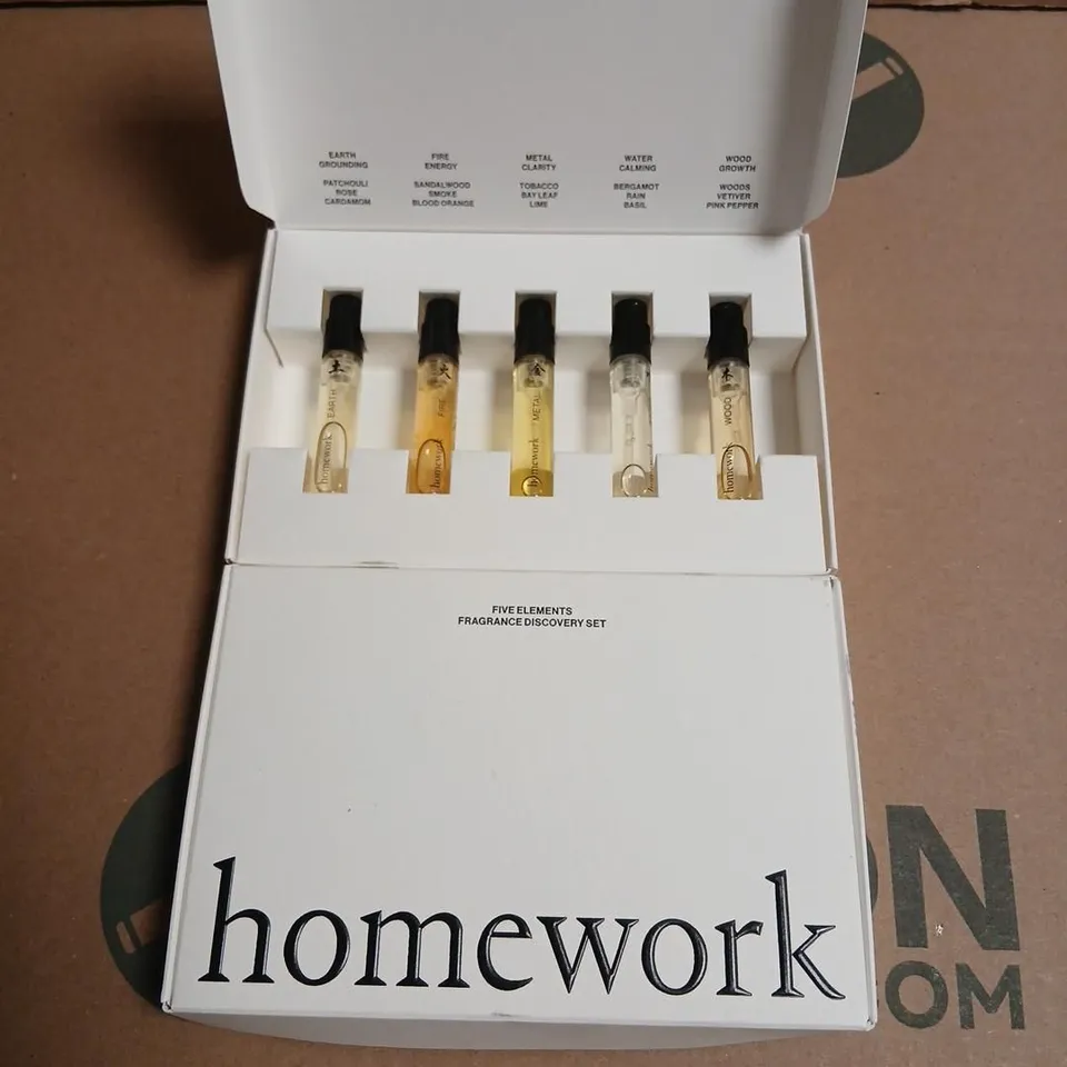 HOMEWORK FIVE ELEMENTS FRAGRANCE DISCOVERY SET – BOXED
