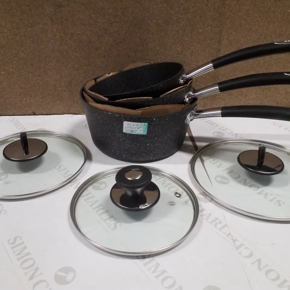 BOXED TOWER PRECISION ALUMINIUM 3 PIECE STONE COATED PAN SET