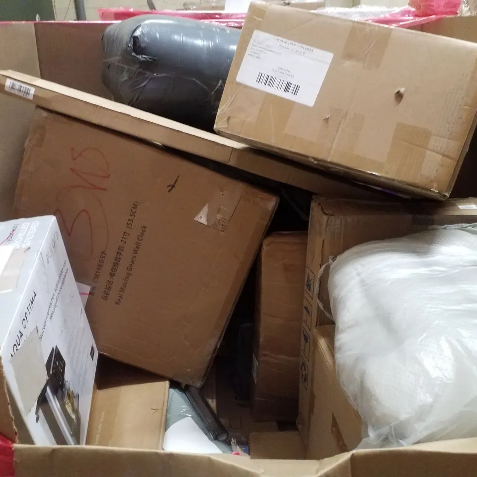 PALLET CONTAINING ASSORTED PRODUCTS INCLUDING LEG MASSAGER, 100FT WATERING HOSE, STROLLER, POL UP TENT & 4 WHEELS FOLDABLE SUPERMARKET SHOPPING CART