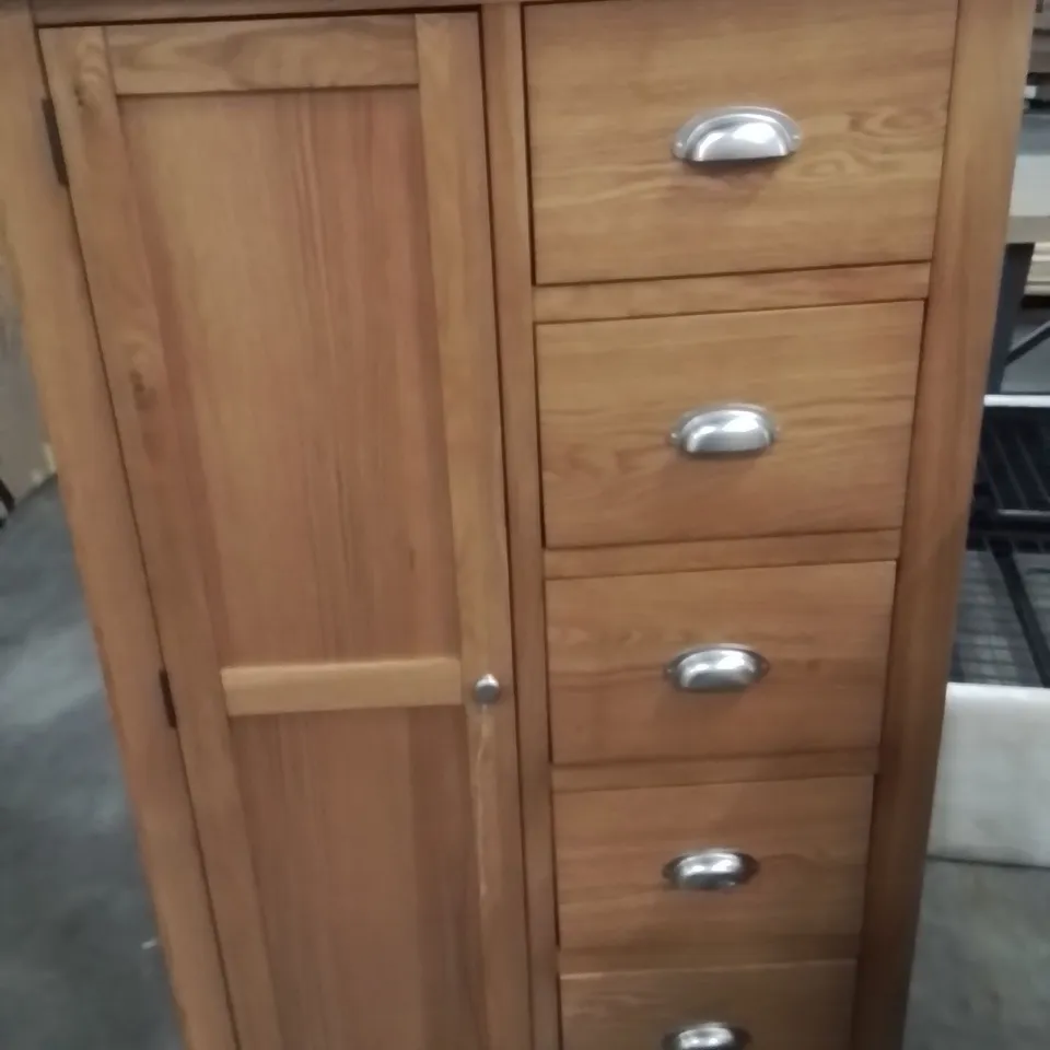 HAGBERG 1 DOOR WARDROBE WITH STORAGE DRAWERS