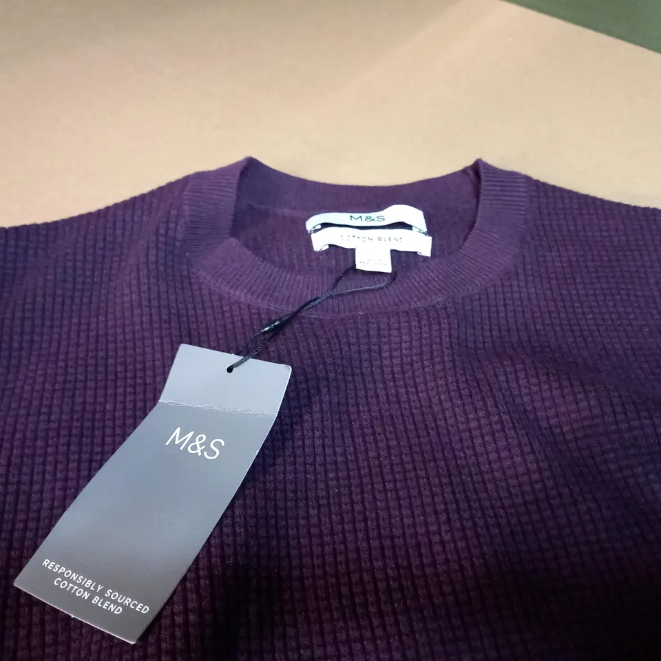 M&S JUMPER IN MAROON - L