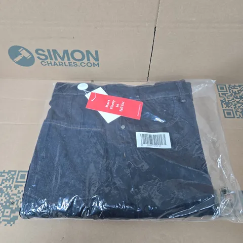 FINERY LONDON WIDE LEG DENIM JEANS IN BLUE - UK 38