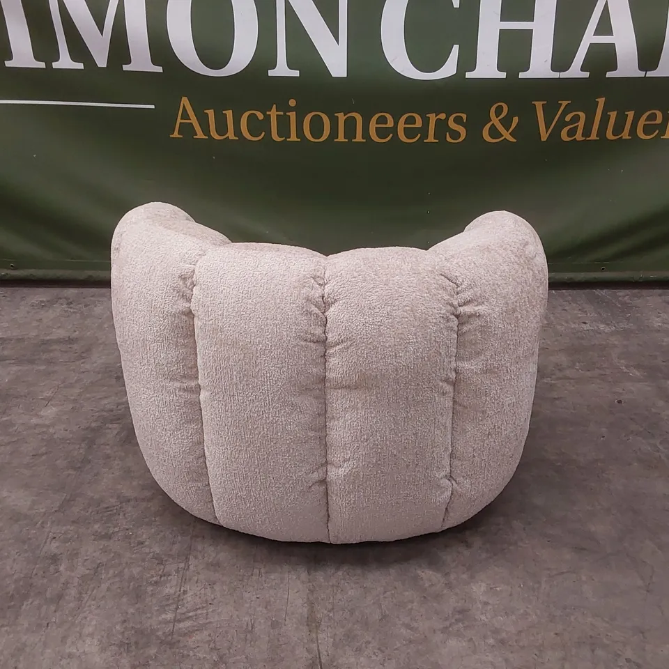 QUALITY DESIGNER HUIT OCTO SWIVEL CHAIR IN GLAM SAND FABRIC