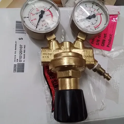 CLARKE IR2C 2-GAUGE INDUSTRIAL CO2 REGULATOR