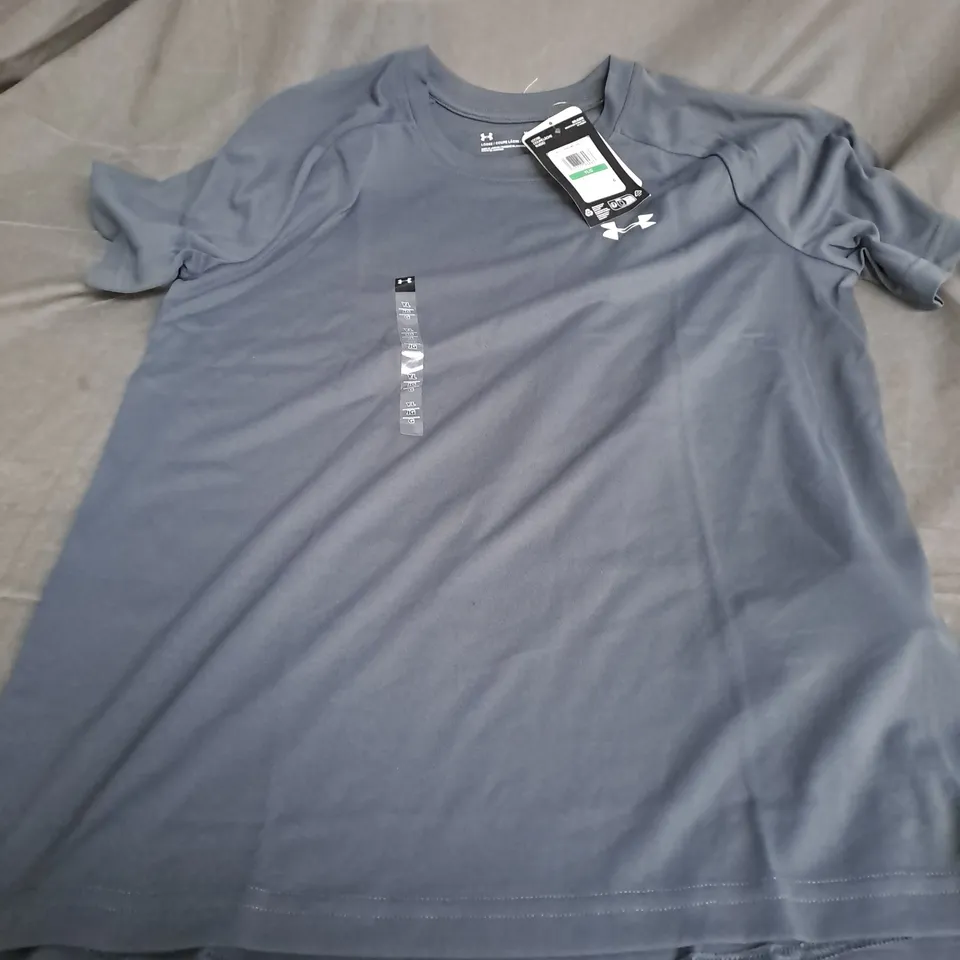 UNDER ARMOUR BOYS LOOSE TECH 2.0 TOP IN GREY SIZE JUNIOR LARGE