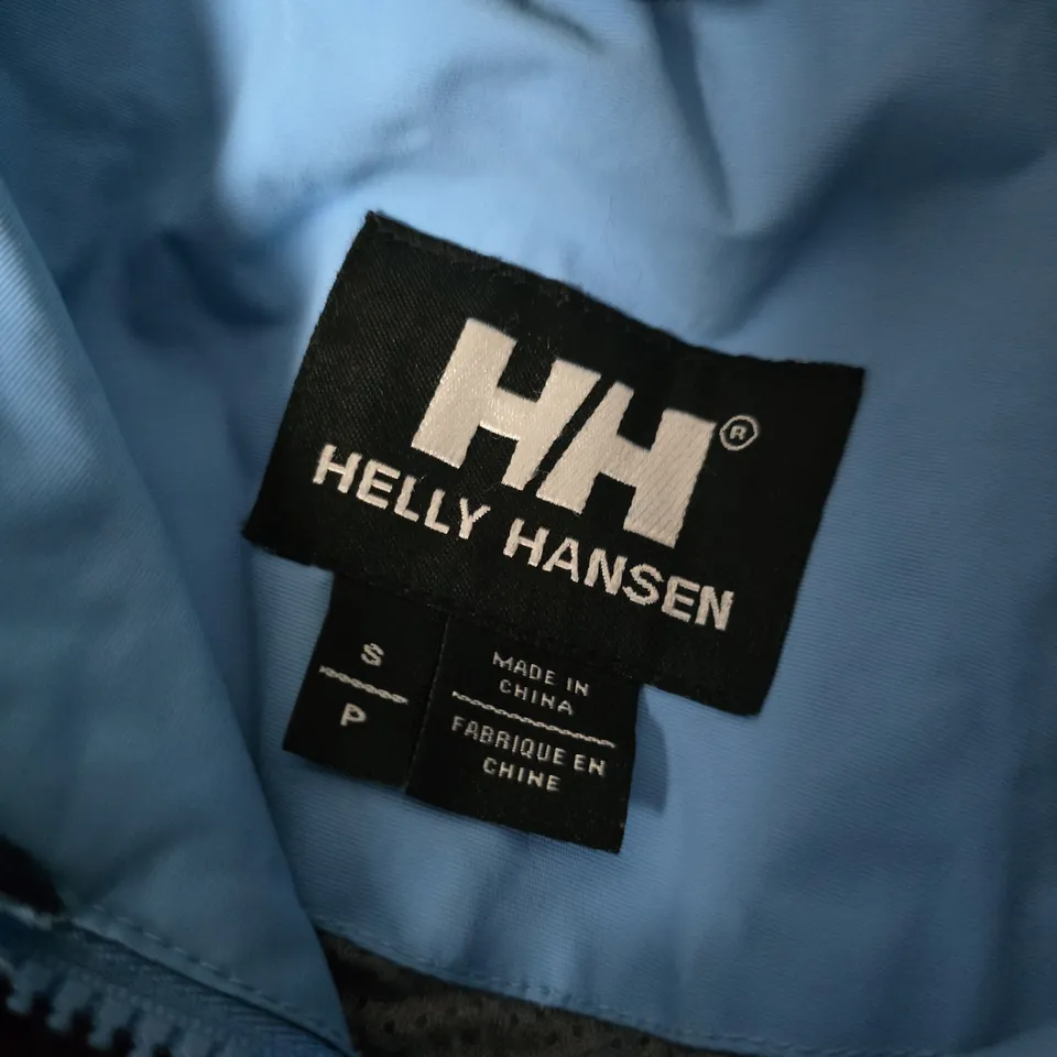 HELLY HANSEN WATERPROOF JACKET – BLUE & NAVY, UK SMALL PETITE (S/P)