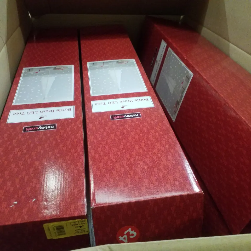 PALLET CONTAINING ASSORTED CHRISTMAS PRODUCTS & DECORATIONS INCLUDING PINATA STAR, WRAPPING PAPER & BOTTLE BRUSH LED TREES