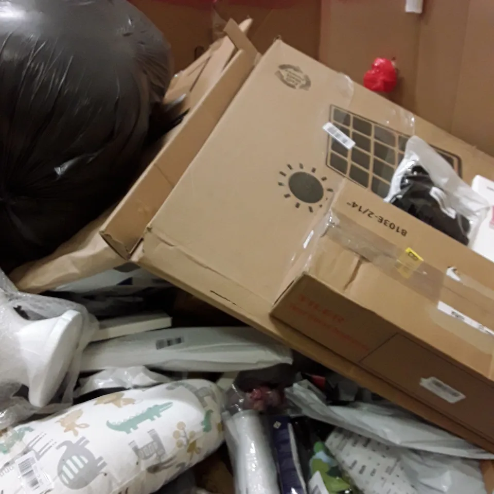 PALLET OF ASSORTED HOUSEHOLD GOODS AND PRODUCT TO INCLUDE; DEKO CIRCULAR SAW, WATERPROOF CAST & BANDAGE PROTECTOR, BLANKET PLANT COVER, PROFESSIONAL WIRE CUTTER ETC