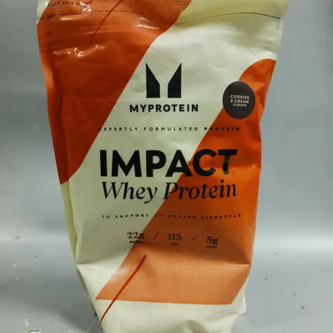 SEALED MYPROTEIN IMPACT WHEY PROTEIN - COOKIES & CREAM - 500G