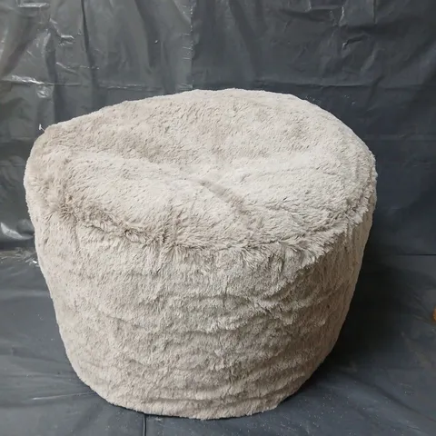 FAUX FUR BEAN BAG FOOTSTOOL