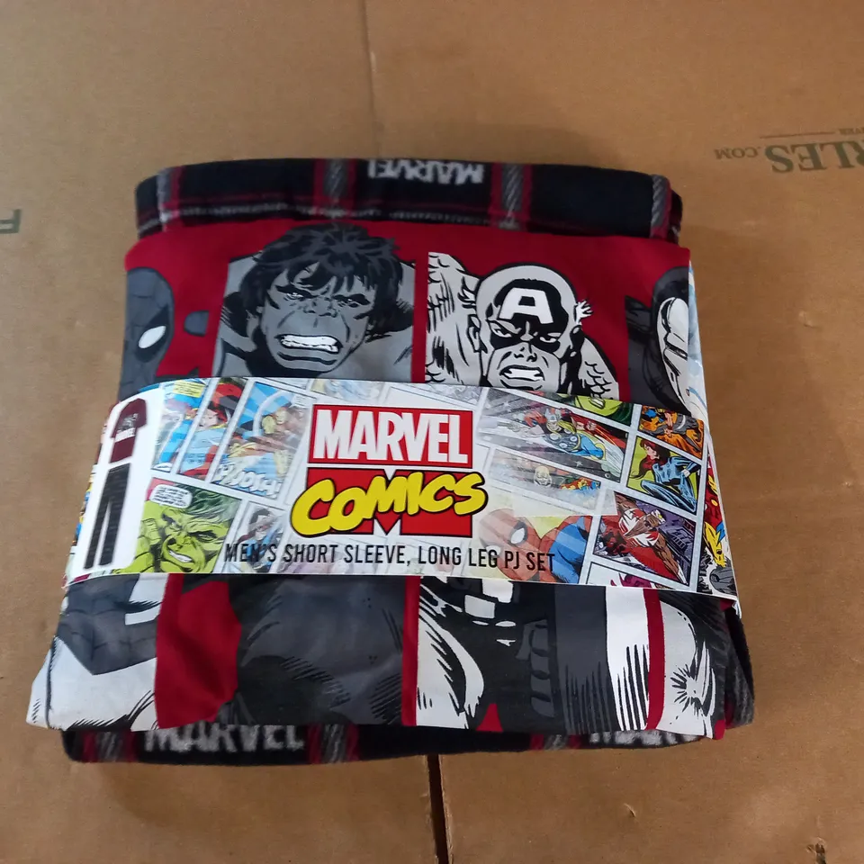 MARVEL MENS SHORT SLEEVE LONG LEG PJ SET - SIZE UNSPECIFIED