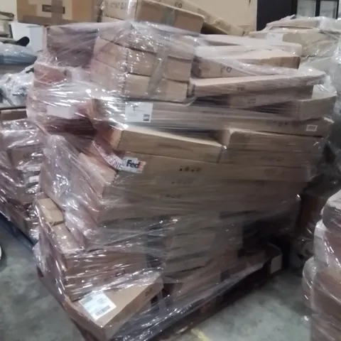 PALLET OF ASSORTED HOUSEHOLD GOODS AND PRODUCTS TO INCLUDE;FLOATING SHELVES,WALL SHELVES,MAILBOX