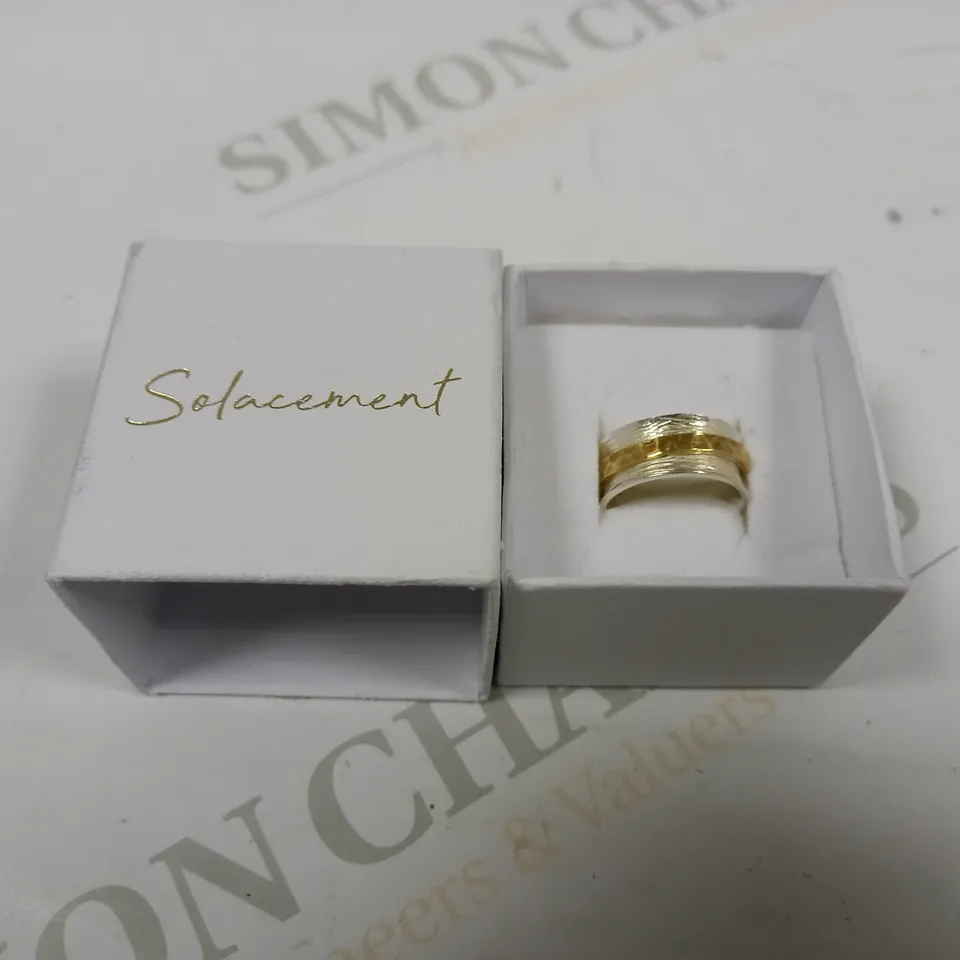 SOLACEMENT SILVER/GOLD SPINNING RING 