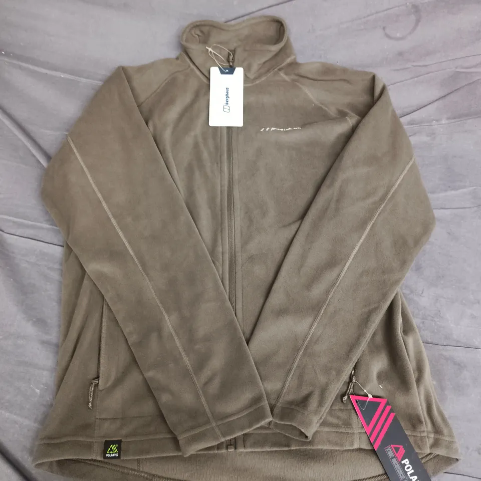 BERGHAUS ANWICK ZIP FLEECE DARK GREEN - MEDIUM