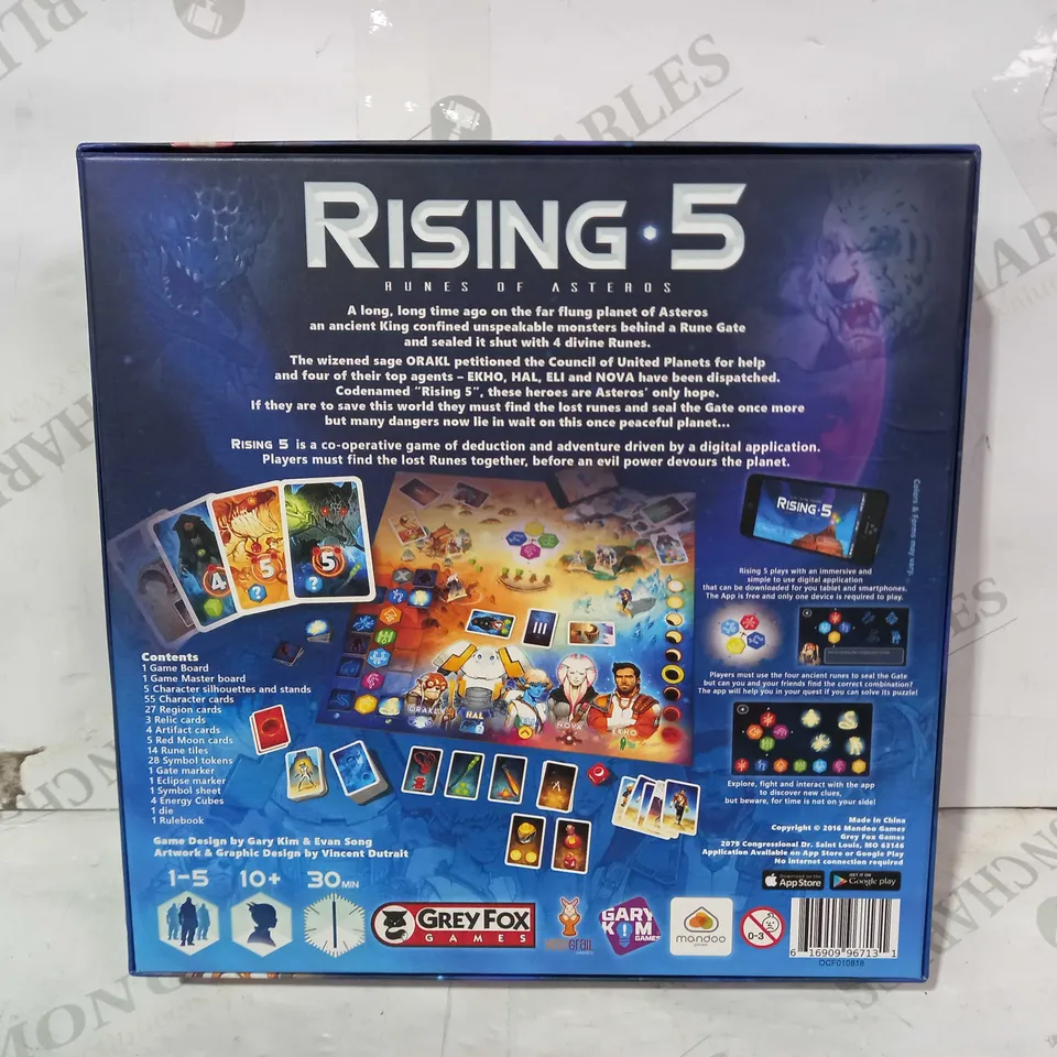 GREY FOX GAMES RISING 5 RUNES OF ASTEROS BOARD GAME
