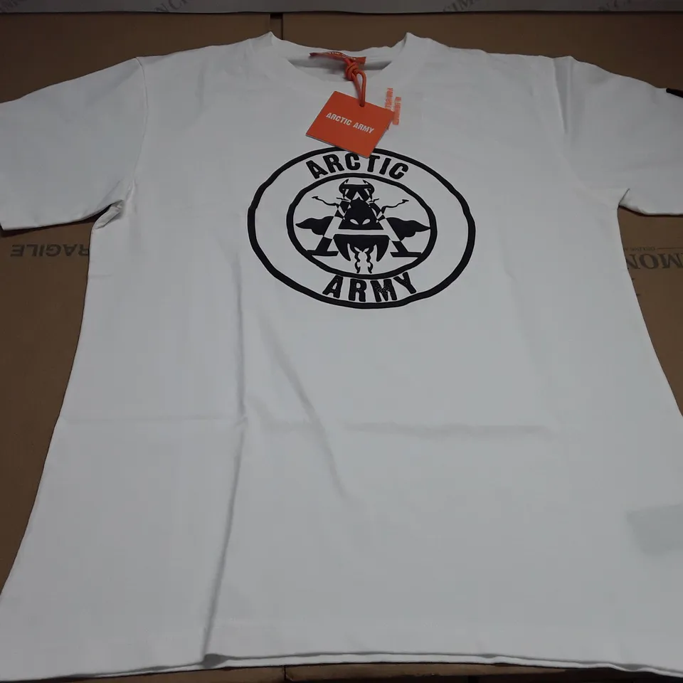 ATTIC ARMY WHITE T-SHIRT - M