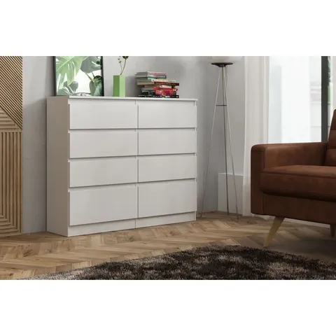 BOXED NATHIAN 8-DRAWER CHEST OF DRAWERS (2 BOXES)