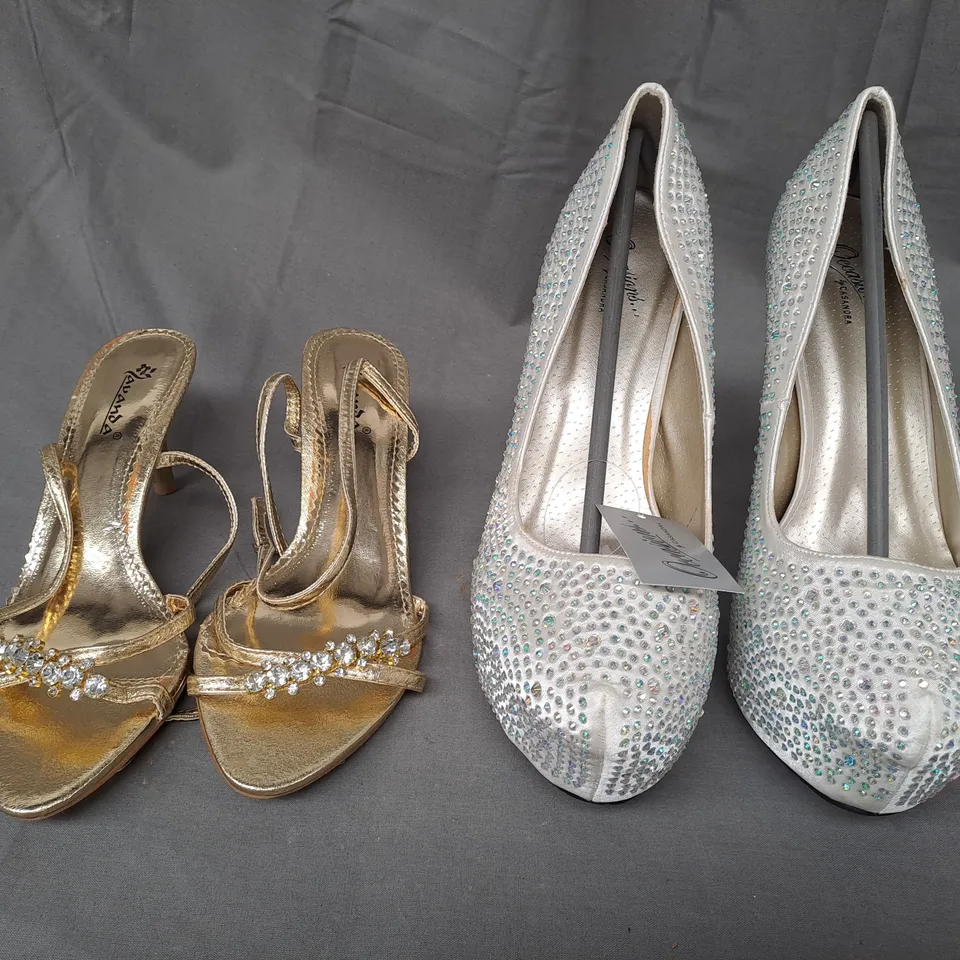 BOX OF APPROXIMATELY 10 ASSORTED PAIRS OF SHOES IN VARIOUS COLOURS, STYLES, AND SIZES