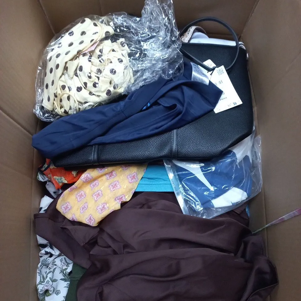 APPROXIMATELY 20 ASSORTED CLOTHING AND FASHION PRODUCTS IN VARIOUS STYLES AND SIZES - COLLECTION ONLY