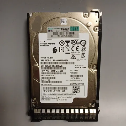HP REPLACEMENT EG000300JWEBF 300GB 10K SAS HARD DRIVE