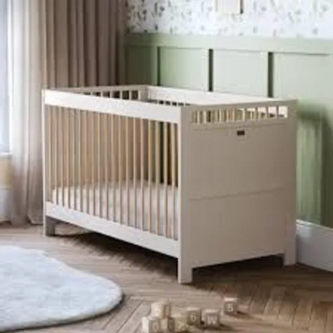 BOXED SILVER CROSS SEVILLE COT BED - CASHMERE/OAK (1 BOX)