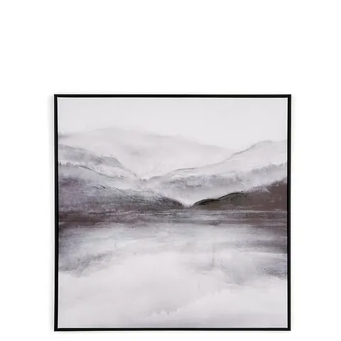 BOXED DARK SMOKE LANDSCAPE FRAMED PRINTED CANVAS 80x80cm (1 BOX)