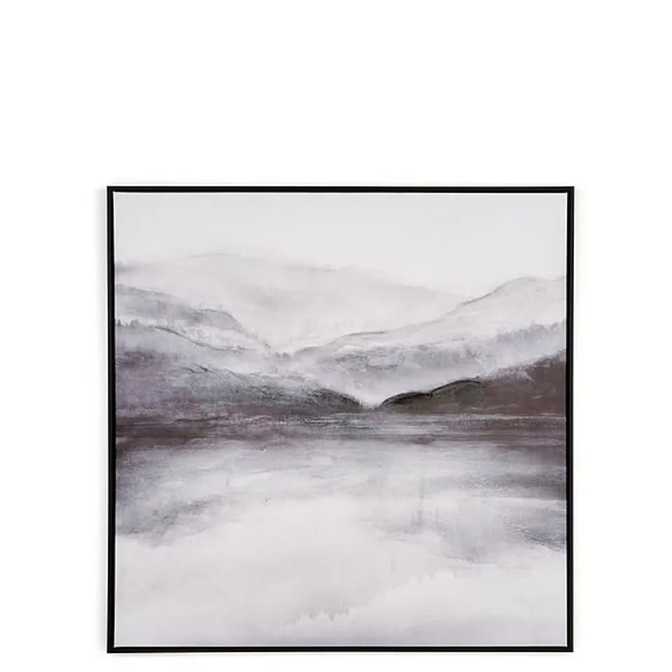 BOXED DARK SMOKE LANDSCAPE FRAMED PRINTED CANVAS 80x80cm (1 BOX)
