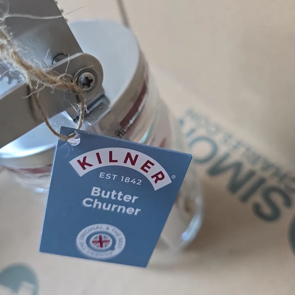 KILNER BUTTER CHURNER – GLASS JAR WITH HAND CRANK