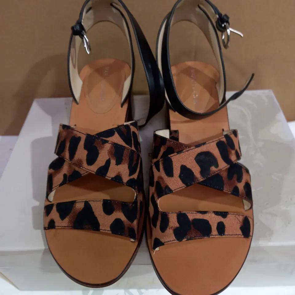 MARC FISHER OMELA SANDAL LEOPARD PRINT UK SIZE 6