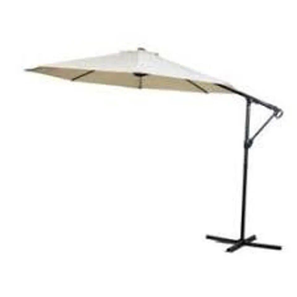 BOXED 3M CANTILEVER PARASOL - CREAM (1 BOX)