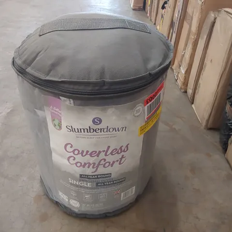 BAGGED COVERLESS COVERLET COMFORTER DUVET 10.5 TOG MATCHING PILLOWCASES - SINGLE 