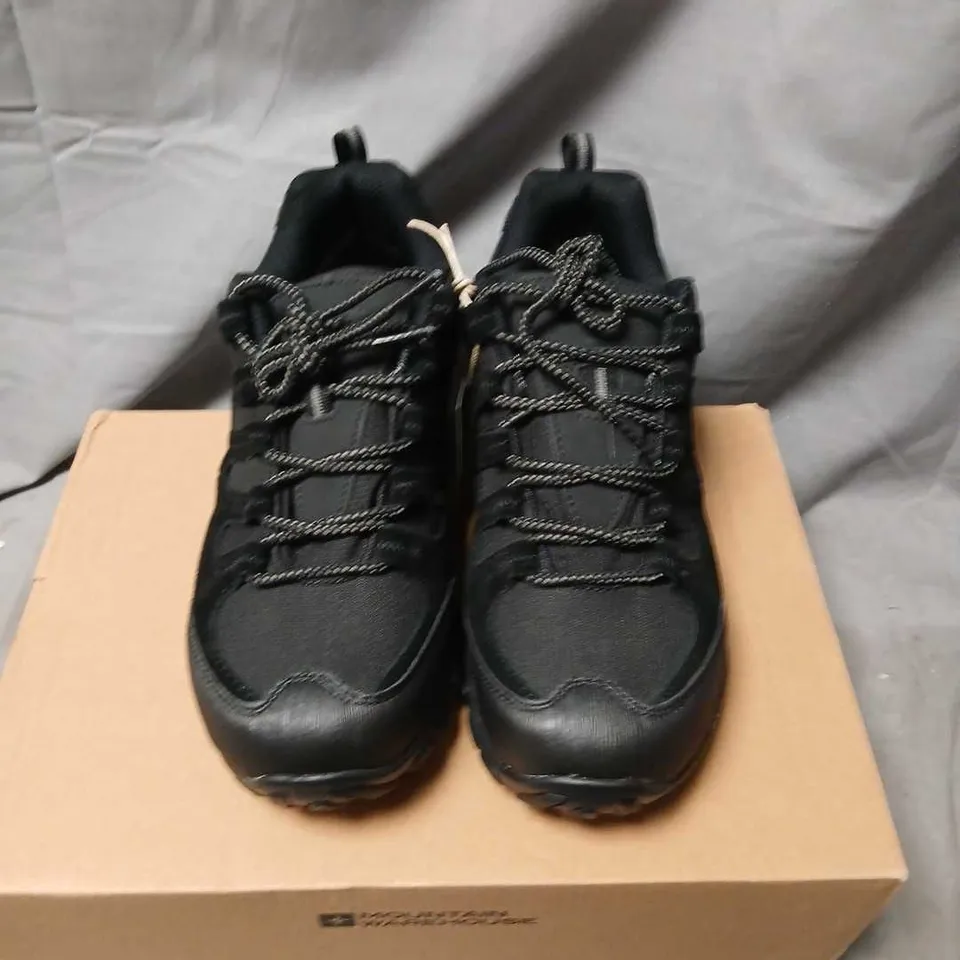 MOUNTAIN WAREHOUSE BELFOUR WOMEN'S WATERPROOF OUTDOOR WALKING SHOES – UK 6 (US 8, EU 39) – BLACK