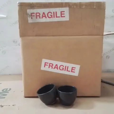 BOXED SATIN BLACK/RELISH SAUCEPOTS APPROXIMATELY 12