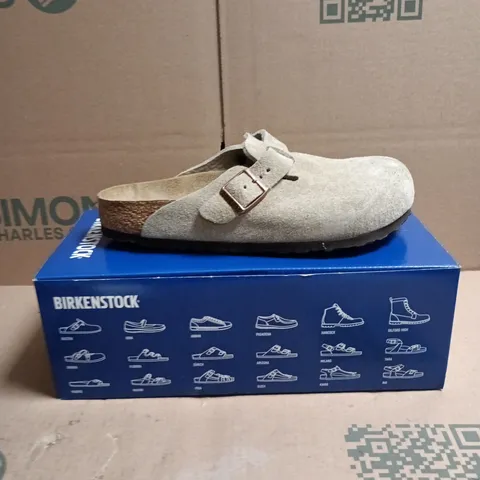 BIRKENSTOCK BOSTON BS TAUPE LEATHER SANDALS – UK 5 (EU 38)