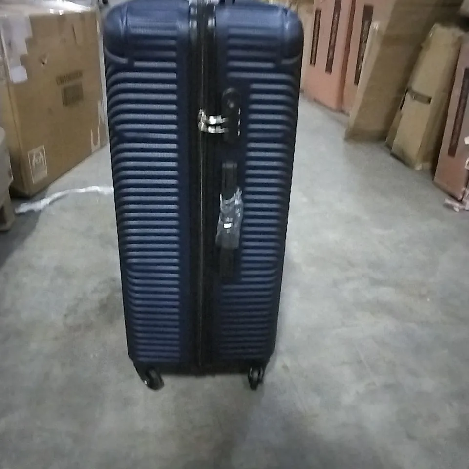 BOXED NEO NAVY BLUE HARD SHELL LUGGAGE SUITCASE (1 BOX)