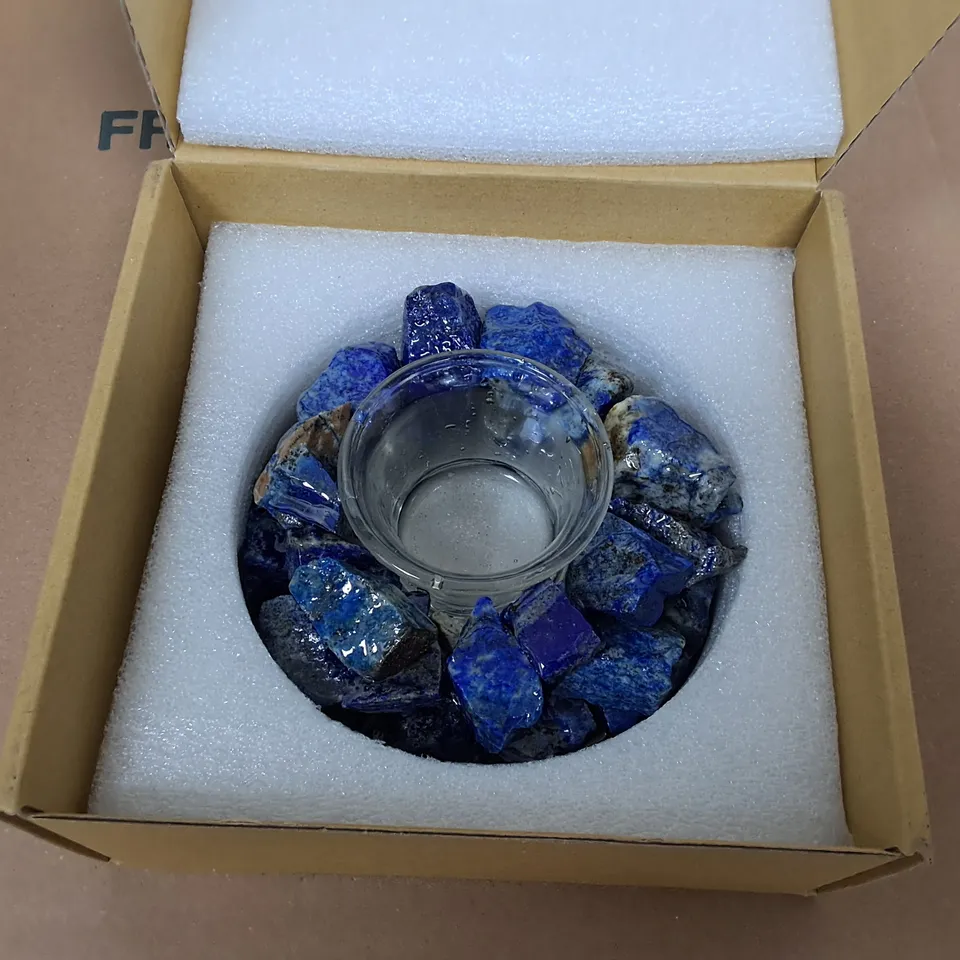 LOT OF 2 BRAND NEW BLUE ROCK THEMED TEA LIGHT HOLDERS