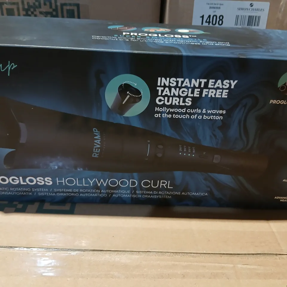 REMINGTON PROGLOSS HOLLYWOOD CURL AUTOMATIC CURLING WAND – BOXED